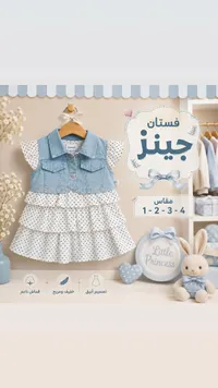 فستان جينز بناتي