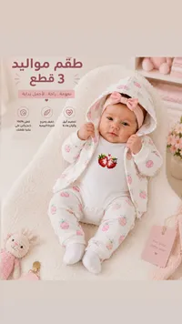 طقم مواليد 3 قطع