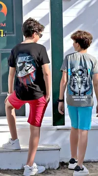تيشيرت بطبعة حذاء رياضي - نايكي (Nike)