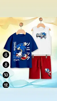 طقم ملابس أطفال سونيك (Sonic)
