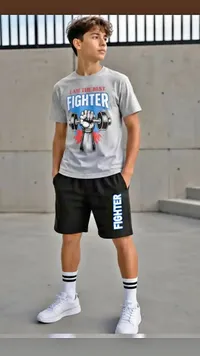 طقم ملابس رياضي للأطفال - مقاتل (Fighter)