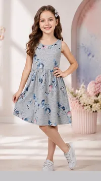 فستان أطفال بطبعة طيور (Kids Dress)