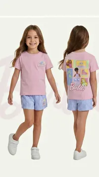 طقم بيجاما باربي للبنات (Barbie)