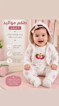 طقم مواليد 3 قطع