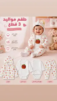طقم مواليد 3 قطع