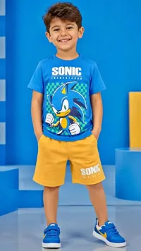 طقم شورت وتيشيرت سونيك (Sonic)