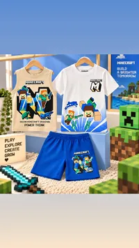 طقم ملابس أطفال ماين كرافت (Minecraft)