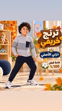 طقم ملابس أطفال خريفي - درزي الأصلي