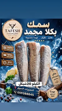سمك بكلا مجمد - طفش (Tafesh) - سوق غزة