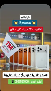 هاتف ذكي 17 برو ماكس (iPhone)