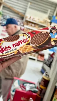 بسكويت سابليه مغطى بالشوكولاتة الداكنة - سابليه نابي (Sables Nappes)