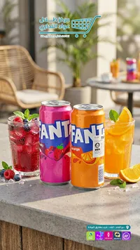 مشروب غازي فانتا - نكهة البرتقال والفواكه (Fanta)