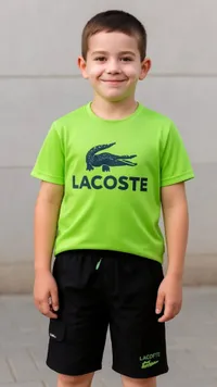 طقم ملابس صيفي للأولاد - لاكوست (Lacoste)