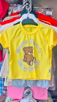 طقم تي شيرت وشورت أطفال - Mama Bears Baby Bears