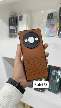 كفر Redmi A3 جلدي بتصميم احترافي
