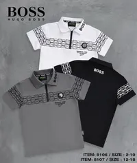 تيشيرت بولو للأطفال بتصميم بوس - روبرتو فينو (Hugo Boss)