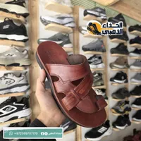 شبشب رجالي جلد طبيعي - الحذاء الذهبي