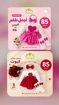 طقم ملابس مواليد كيوت - توب تن (Top Ten) - سوق غزة