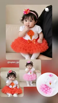 طقم فستان توتو للأطفال بتصميم الآيس كريم من توب تن (TopTen)