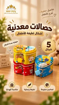 حصالة معدنية بتصاميم لطيفة - توب تن (TOP TEN)