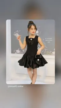 فستان سهرة أسود للأطفال من JC for kids AK by stem