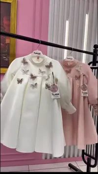 فستان أطفال مزين بالفراشات - كلارا كيدز (Clara Kids)