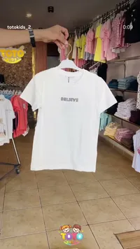 تيشيرت أطفال أبيض بطبعة Believe - توتو كيدز (Toto Kids)