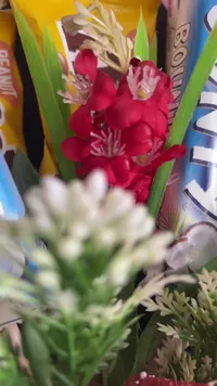باقة زهور صناعية ملونة