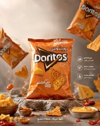 رقائق الذرة بنكهة جبن الناتشو - دوريتوس (Doritos)