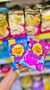 علكة بيغ بابول بنكهة الفراولة والكريمة - تشوبا تشوبس (Chupa Chups)