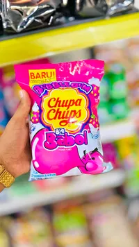 علكة فقاعات بيج بابل بنكهة الفراولة والكريمة - تشوبا تشوبس (Chupa Chups)