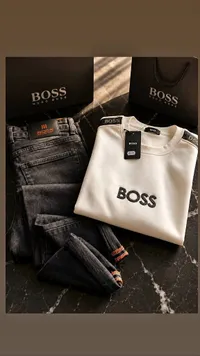 تيشيرت وبنطلون جينز رجالي - BOSS (BOSS)