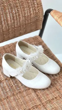 حذاء أطفال رسمي مزين بالزهور - فاشن (Fashion)