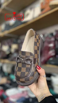 حذاء أطفال كاجوال بنقشة مربعات - فالنتينو (Valentino)