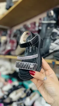 صندل بناتي أنيق مرصع بالكريستال - فاشن (Fashion)