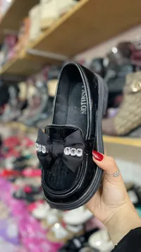 حذاء أطفال رسمي بفيونكة لامعة - فاشن (Fashion)