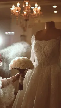 مسكة عروس كلاسيكية من الورد الأبيض