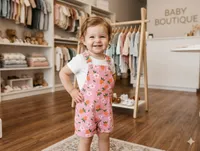 Baby Boutique - وزرة أطفال بطبعات فراولة