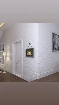 فوم حائط لبنة بيضاء ثلاثي الأبعاد