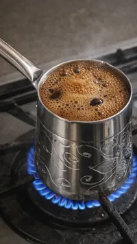 غلاية قهوة استainless steel محفورة