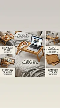 صينية تقديم من الخيزران متعددة الاستخدامات (Bamboo Tray)