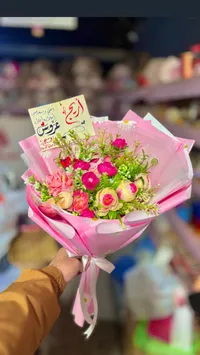 بوكيه ورد الزهرة - تصميم فاخر