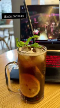مشروب الشاي المثلج بالليمون والنعناع - زون كوفي (Zone Coffee)