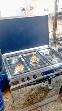 طباخ غاز منزلي 5 شعلات - ستانلس ستيل