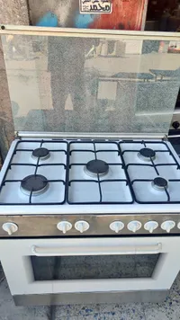 طباخ غاز منزلي 5 شعلات - أبيض
